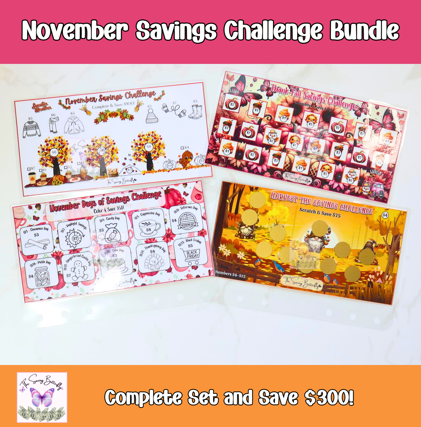 November Savings Challenge Bundle Set