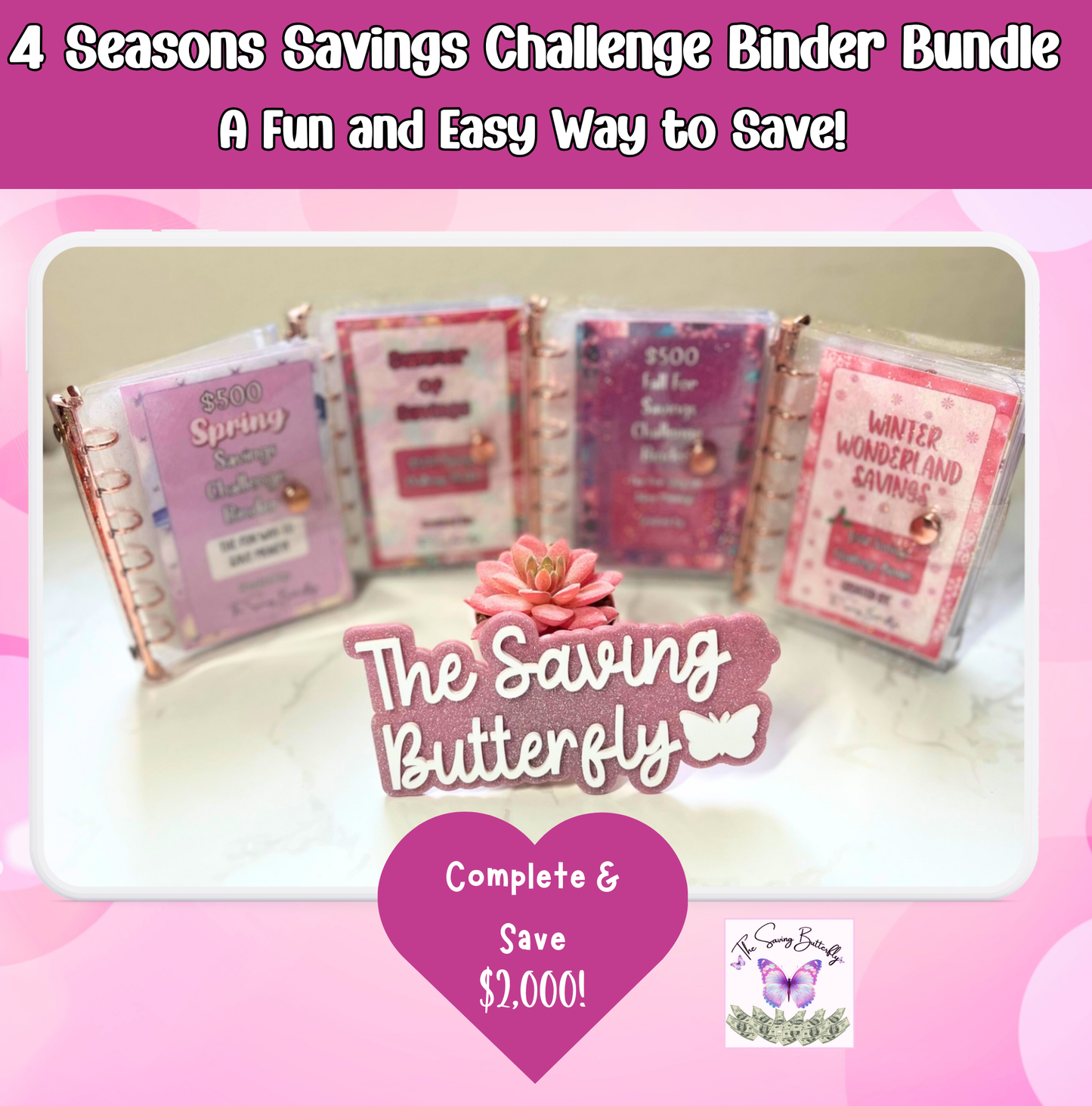 4 Seasons Mini Savings Challenge Binder Bundle
