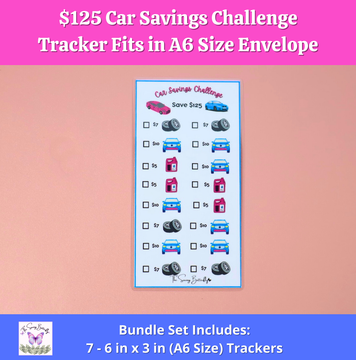 Car Savings Challenge Bundle Set A6 Size