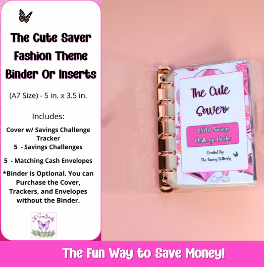 The Cute Saver Mini Savings Challenge Binder Set
