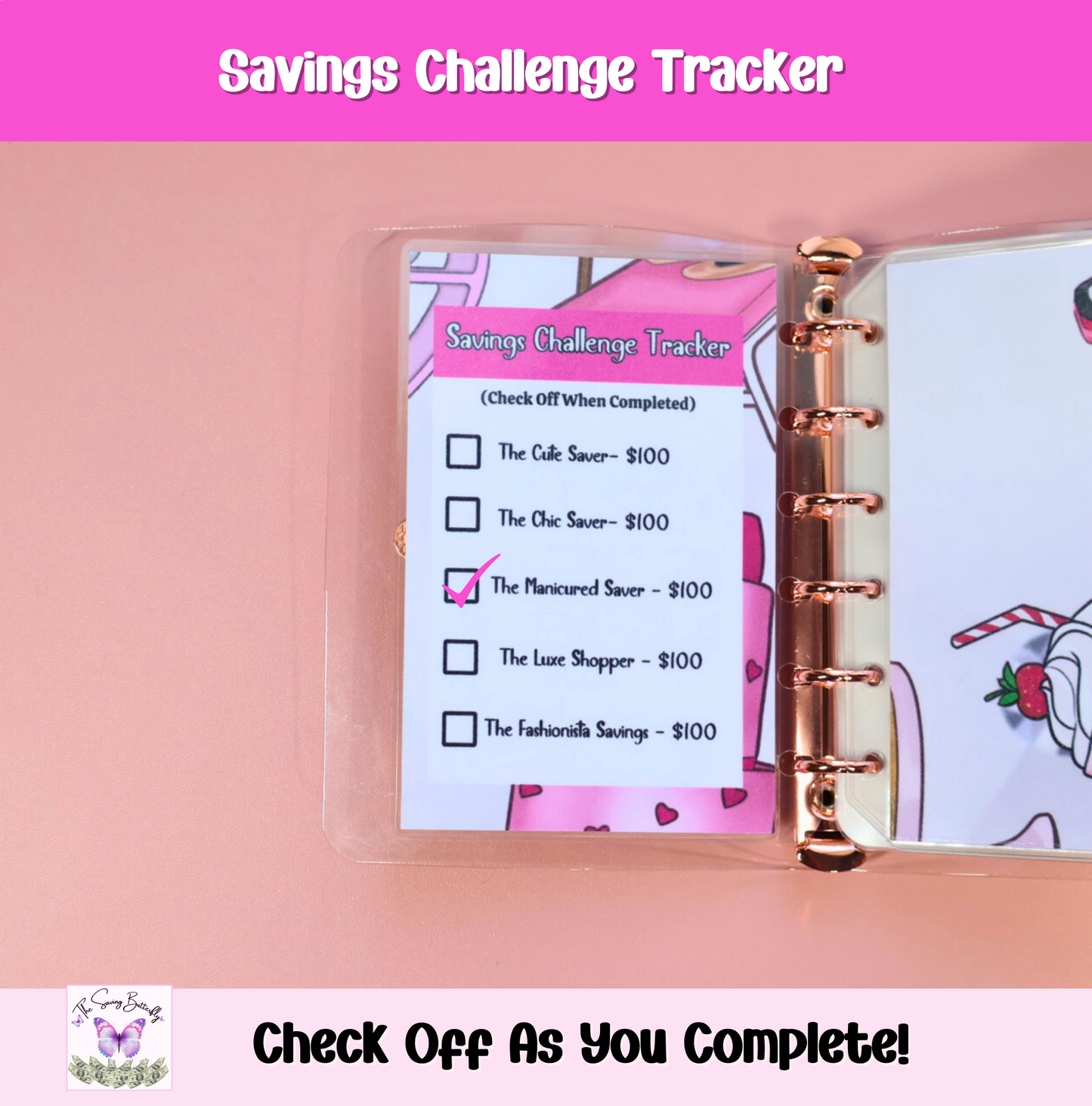 The Cute Saver Mini Savings Challenge Binder Set