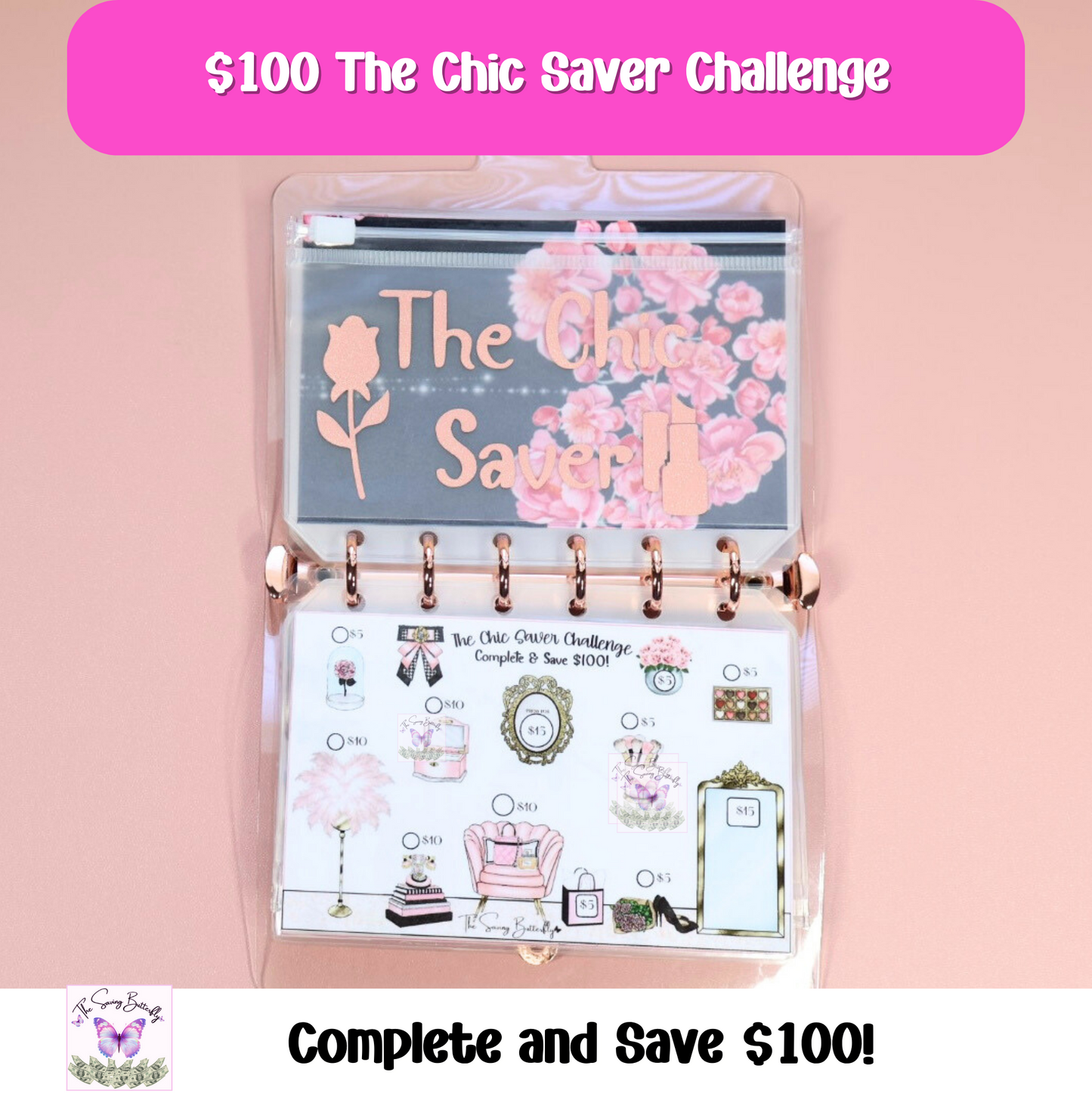 The Cute Saver Mini Savings Challenge Binder Set