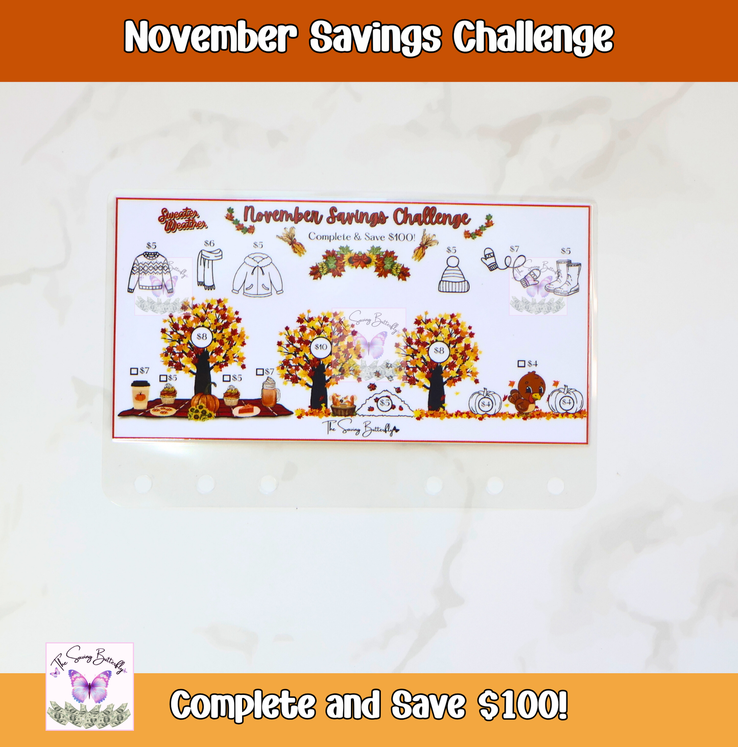 November Savings Challenge Bundle Set
