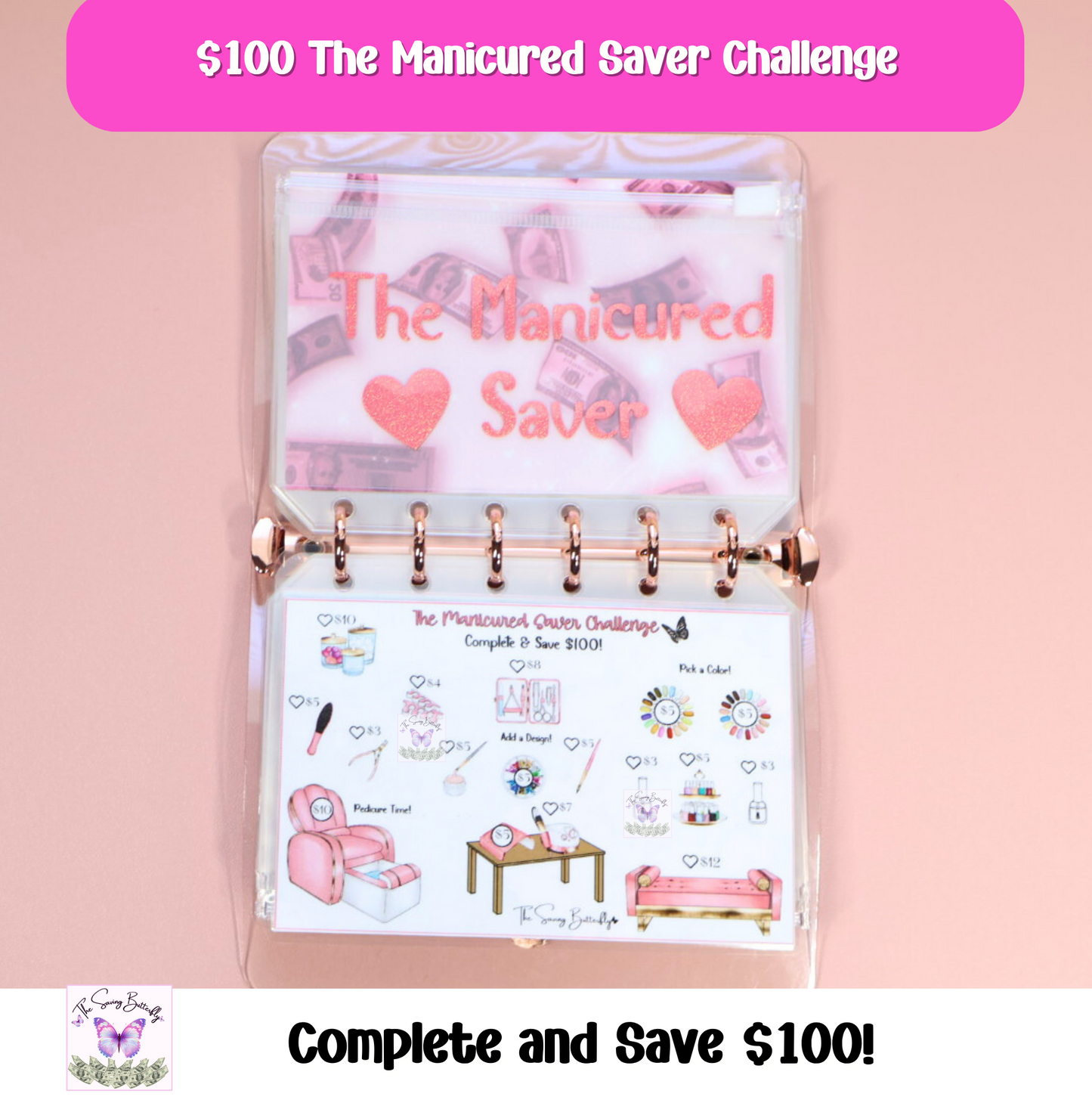 The Cute Saver Mini Savings Challenge Binder Set