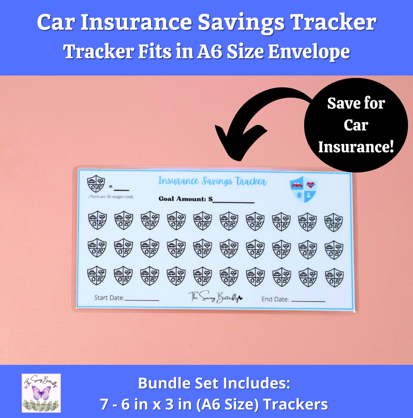 Car Savings Challenge Bundle Set A6 Size