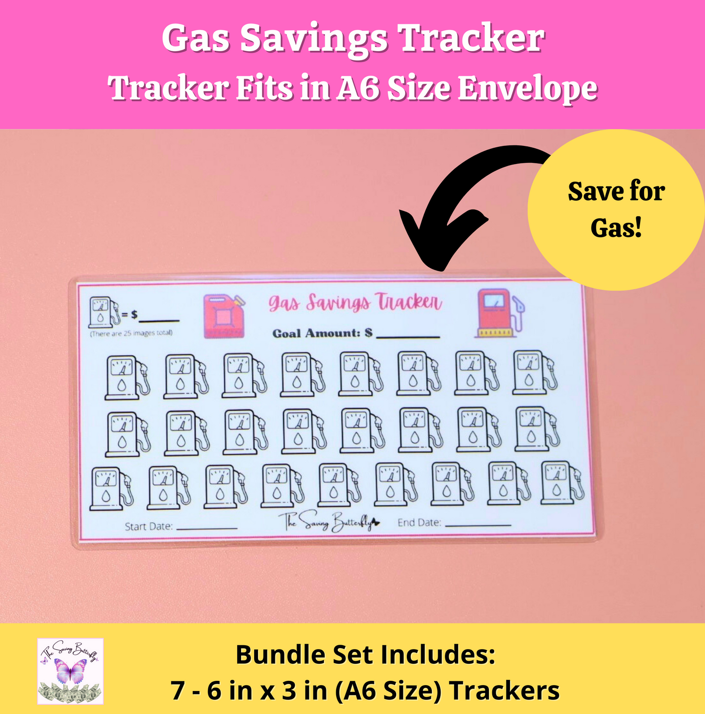 Car Savings Challenge Bundle Set A6 Size