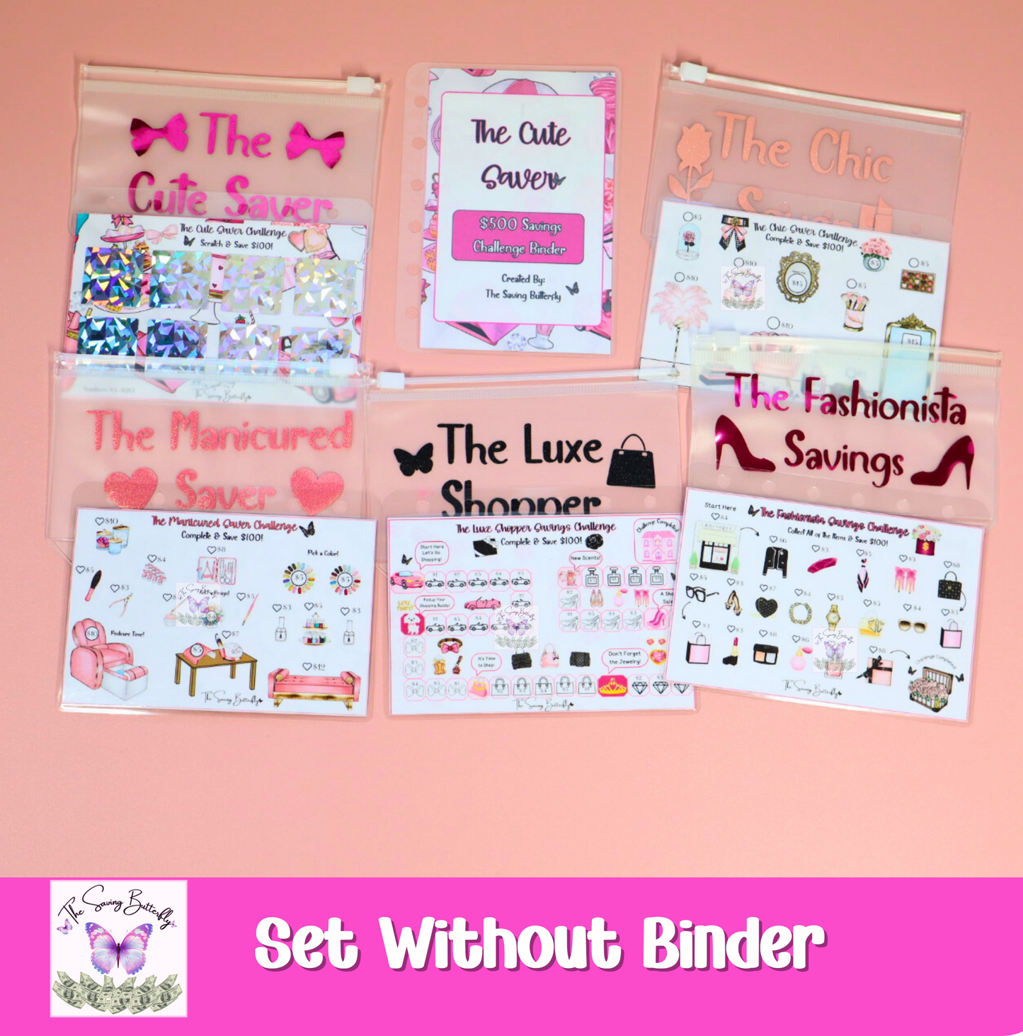 The Cute Saver Mini Savings Challenge Binder Set