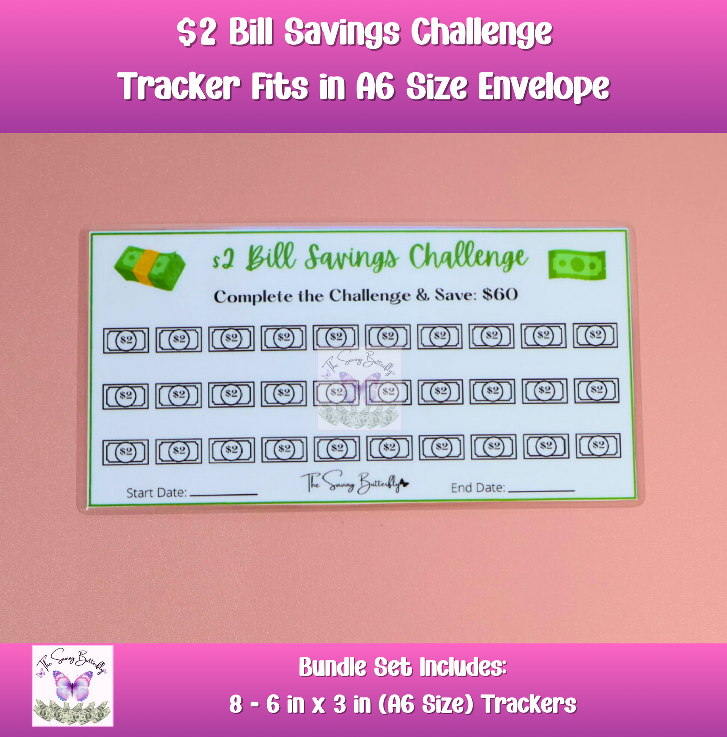 Invest Savings Challenge Bundle Set A6 Size