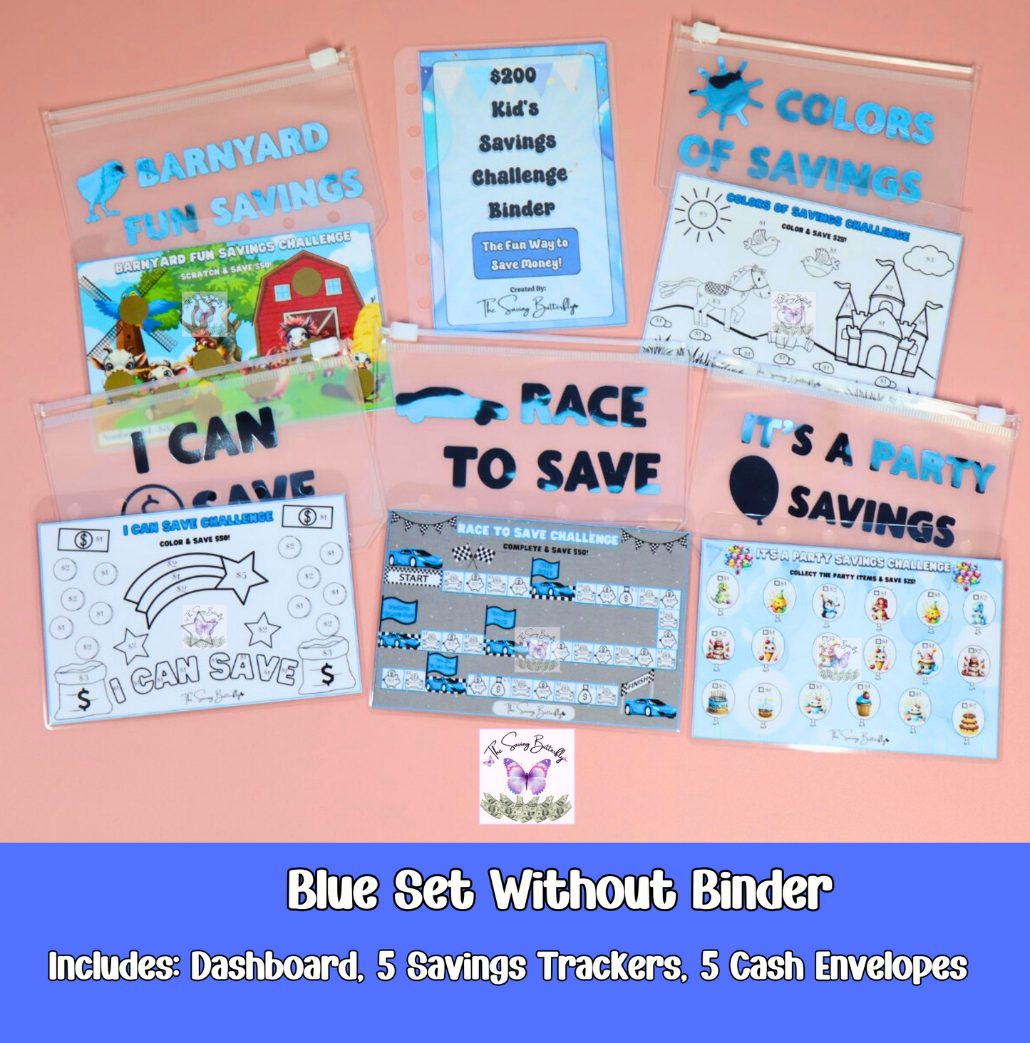 $200 Mini Kids Savings Challenge Binder Set