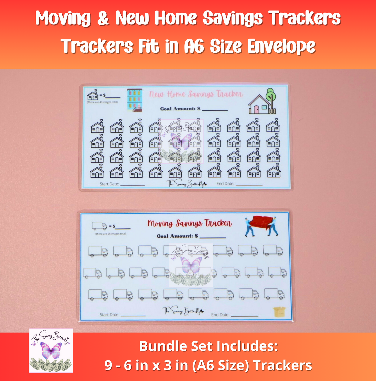 Household Savings Tracker Bundle Set A6 Size