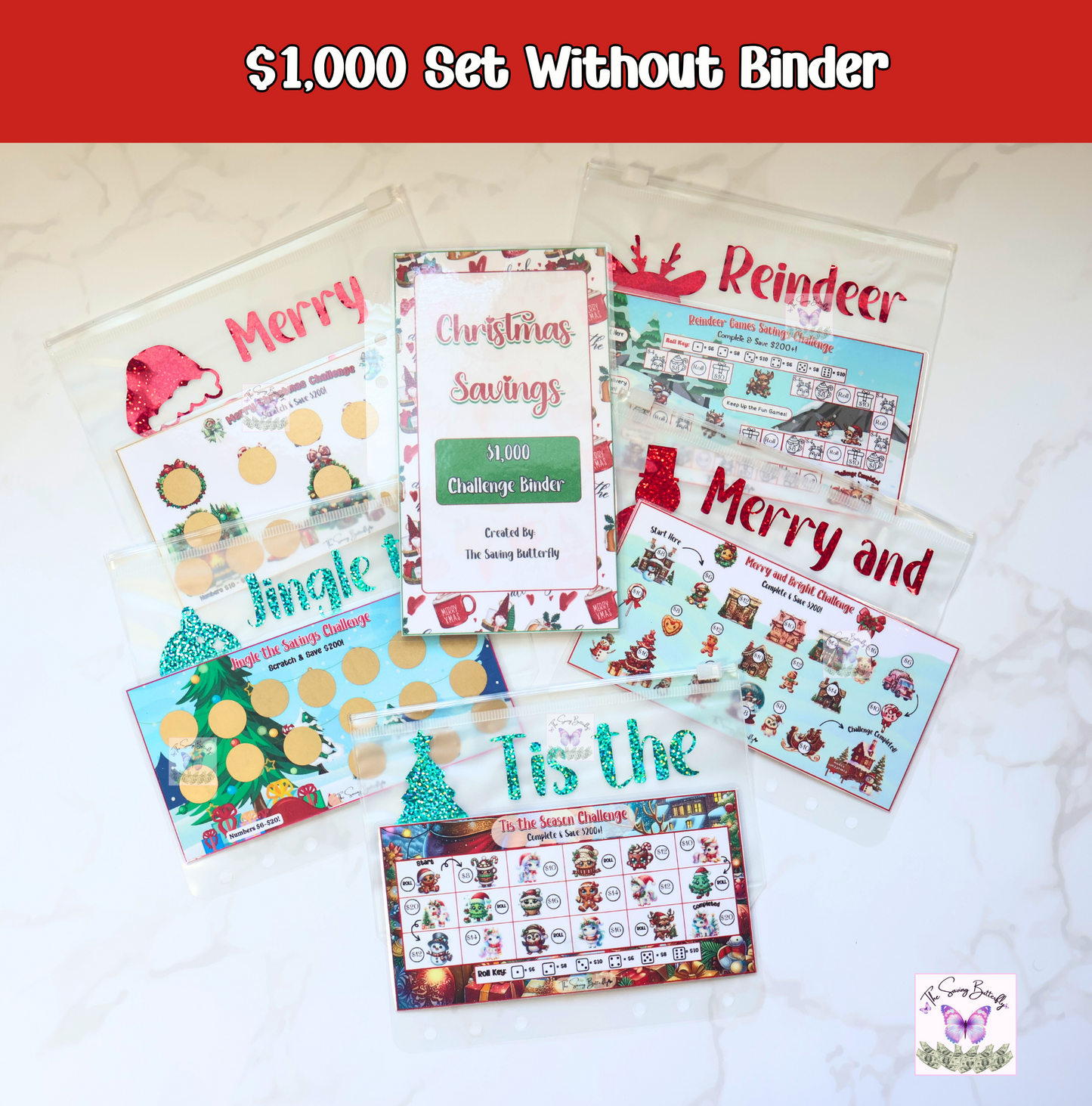 Christmas Savings Challenge Binder Set