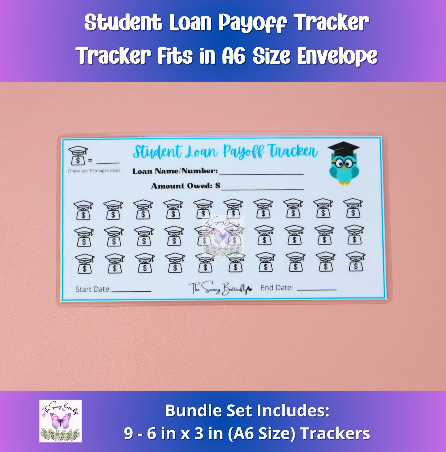 Debt Payoff Savings Tracker Bundle Set A6 Size