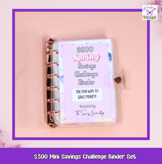 $500 Mini Spring Savings Challenge Binder Set