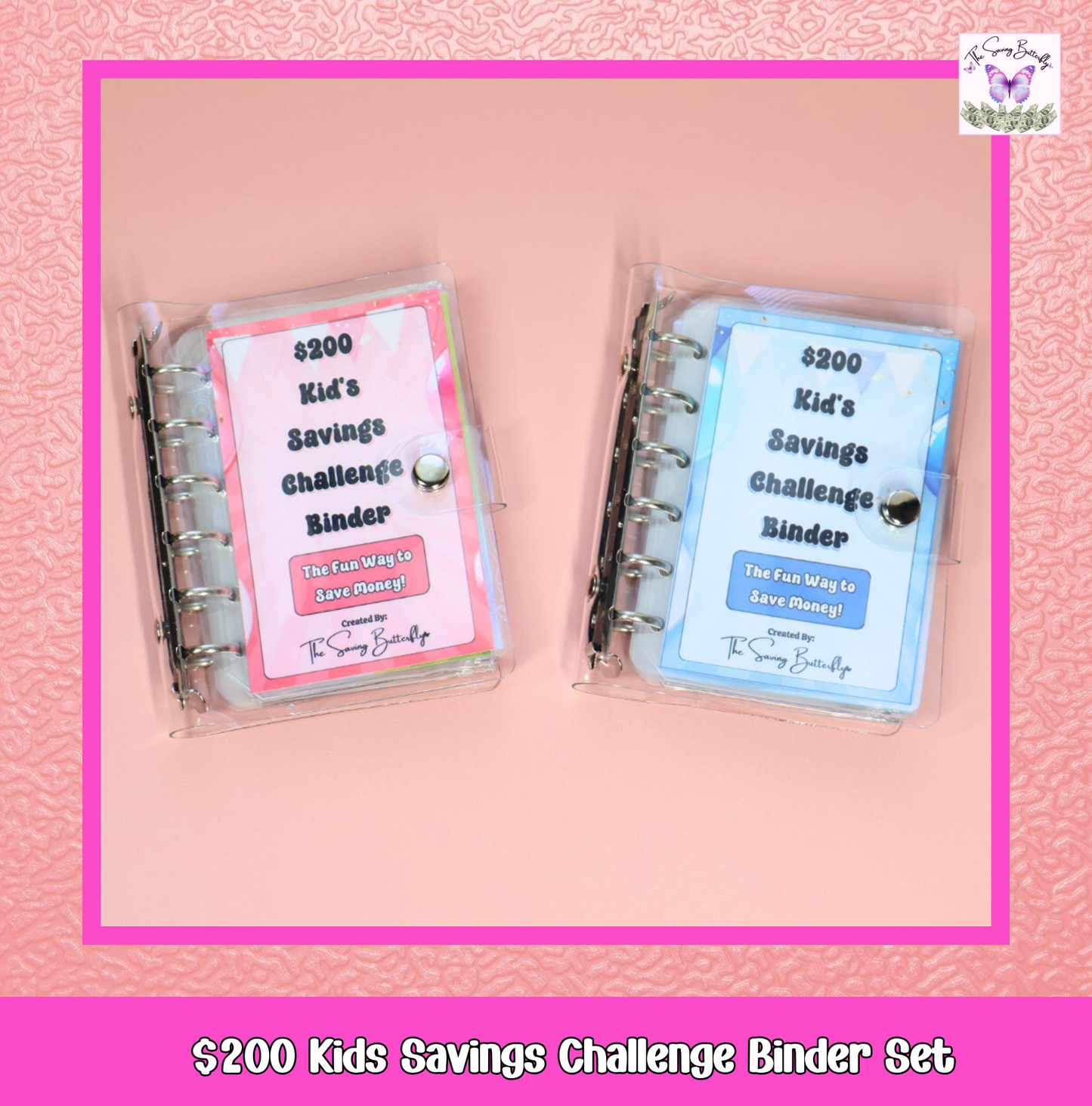 $200 Mini Kids Savings Challenge Binder Set