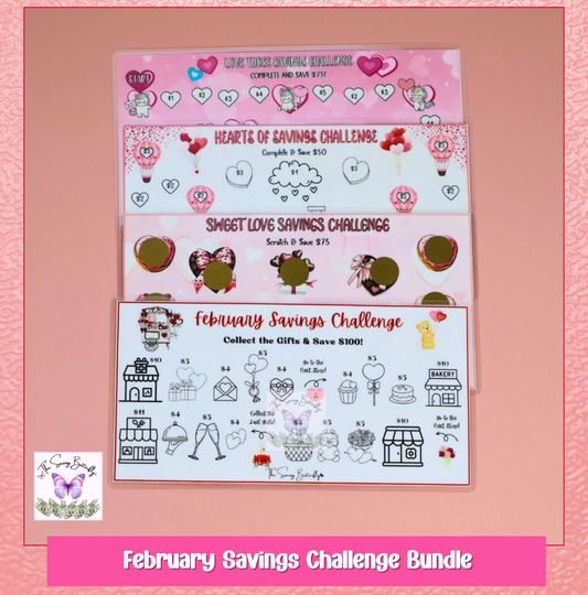 February Savings Challenge Bundle Set A6 Size