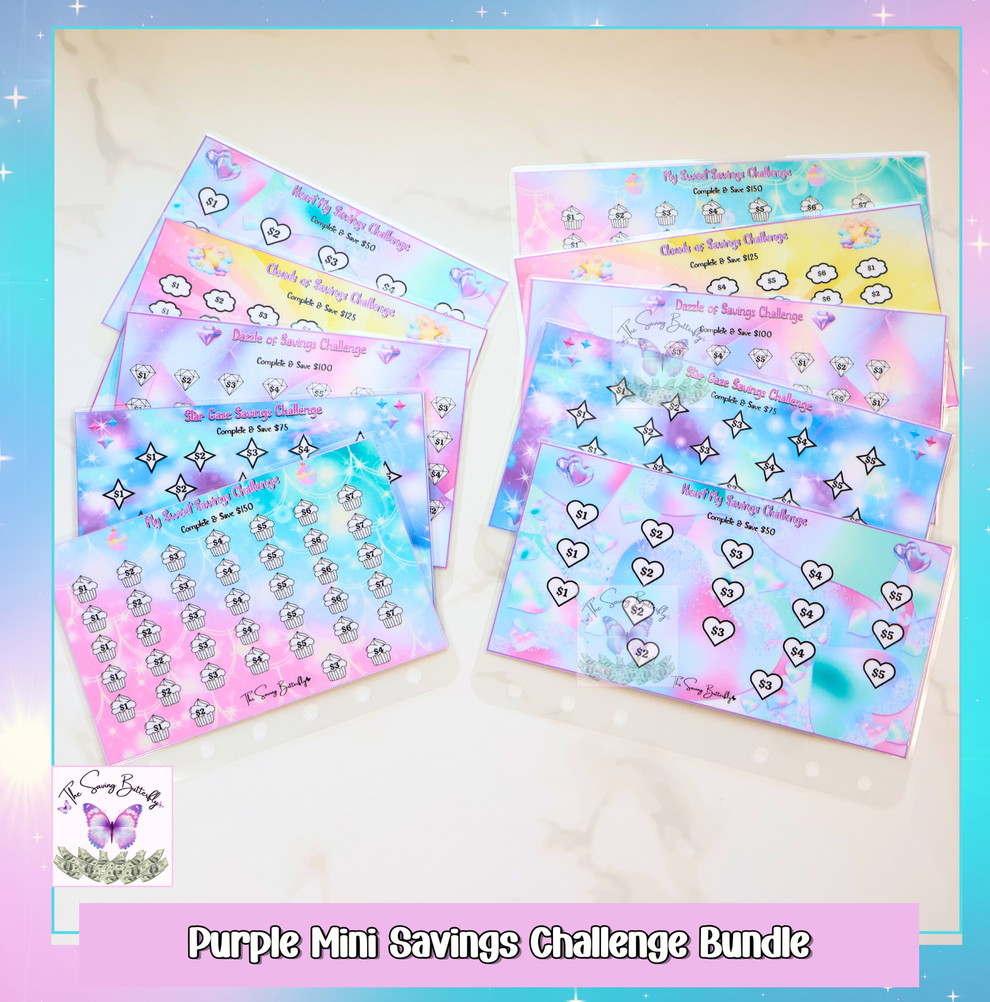 Mini Purple Savings Challenge Bundle Set