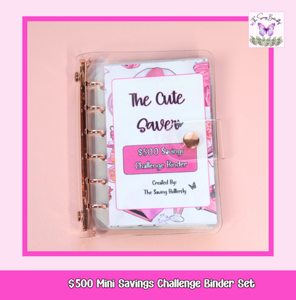 The Cute Saver Mini Savings Challenge Binder Set