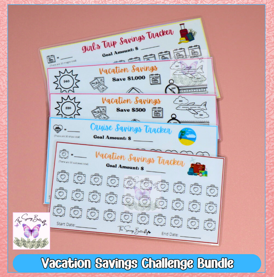 Vacation Savings Challenge Bundle Set A6 Size