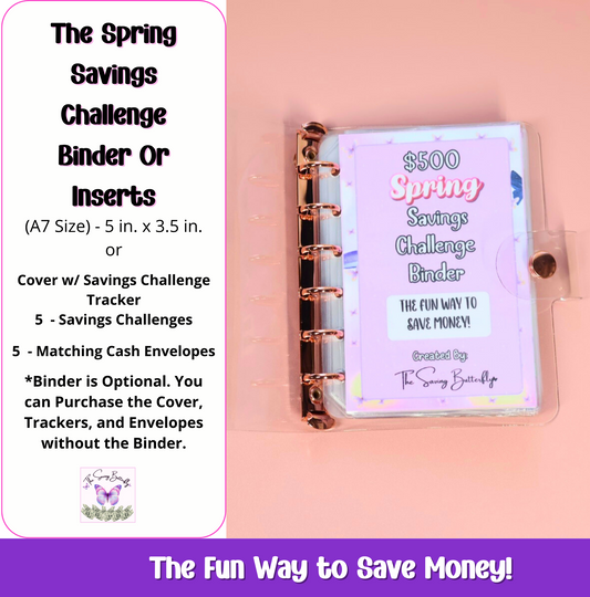 $500 Mini Spring Savings Challenge Binder Set