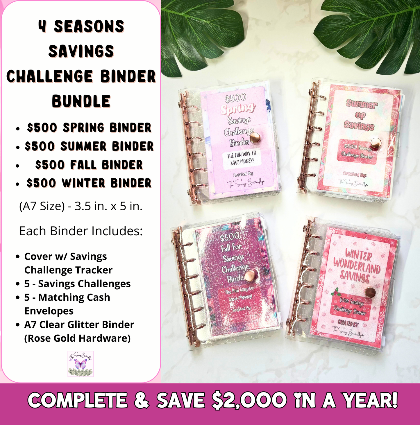 4 Seasons Mini Savings Challenge Binder Bundle