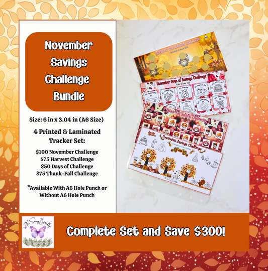 November Savings Challenge Bundle Set