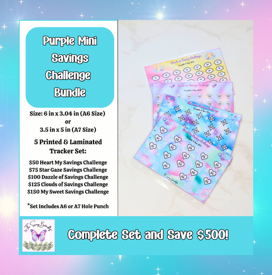 Mini Purple Savings Challenge Bundle Set