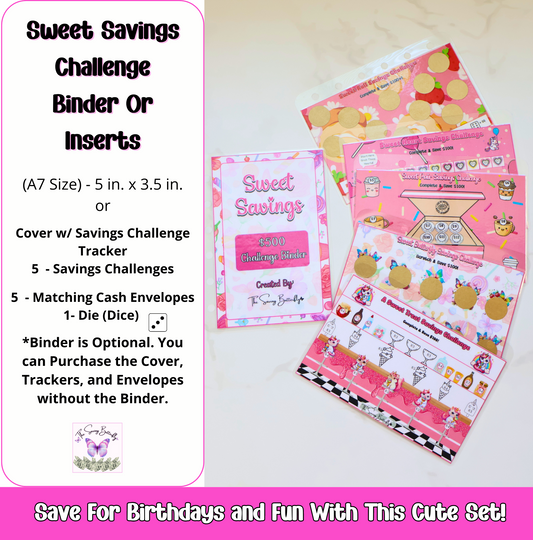 Mini Sweet Savings Challenge Binder Set