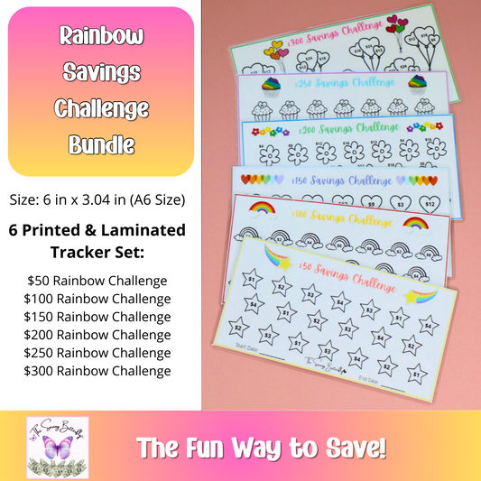 Rainbow Savings Challenge Bundle Set A6 Size