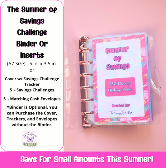 Mini Summer Savings Challenge Binder Set