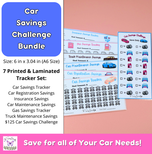 Car Savings Challenge Bundle Set A6 Size