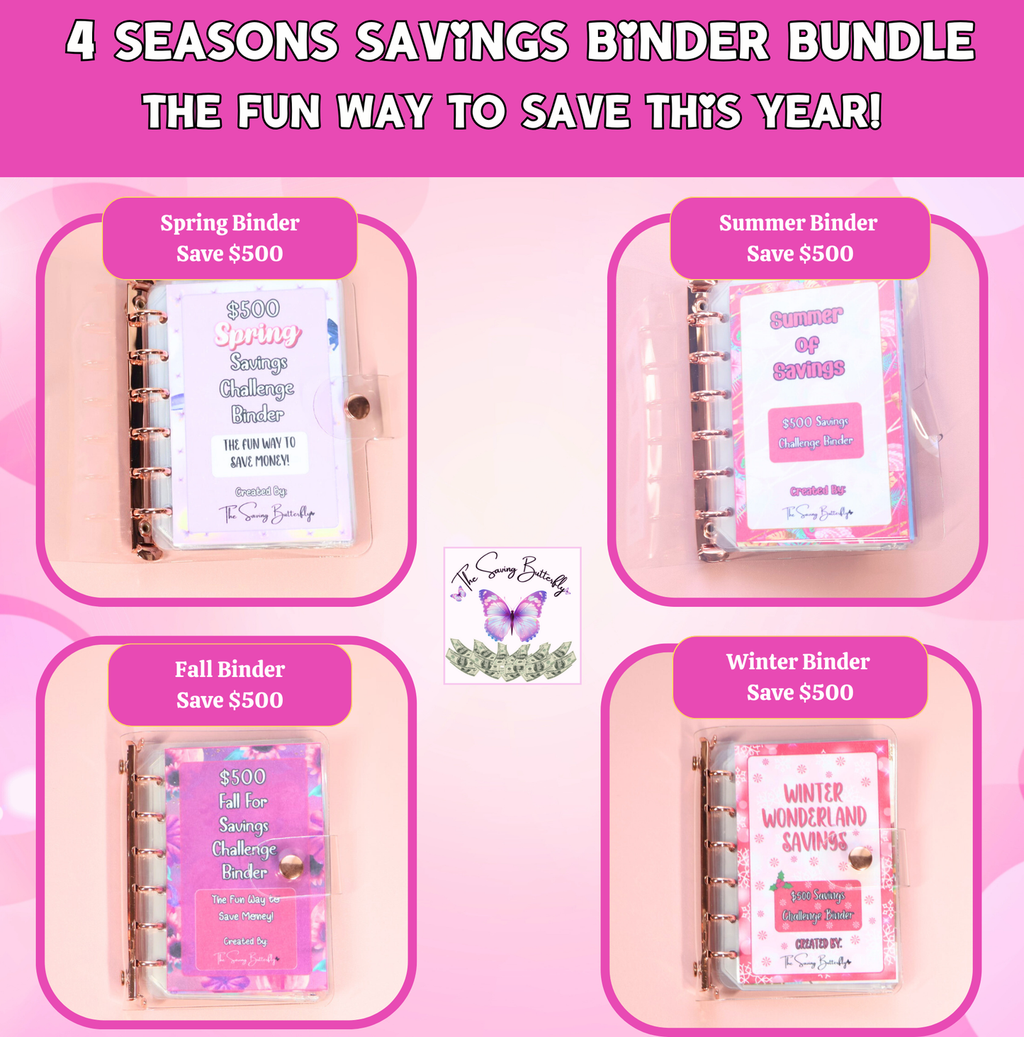 4 Seasons Mini Savings Challenge Binder Bundle