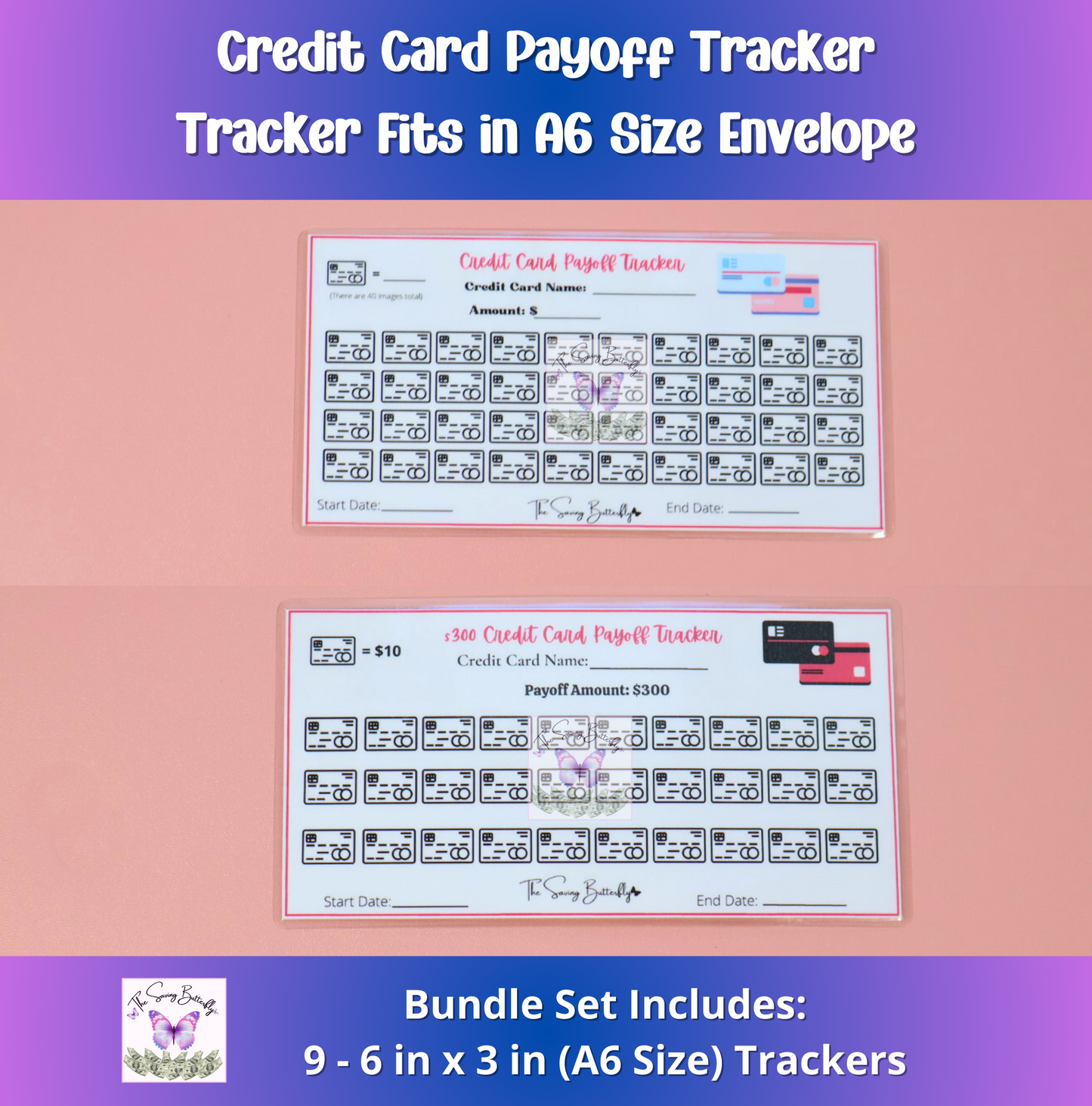 Debt Payoff Savings Tracker Bundle Set A6 Size