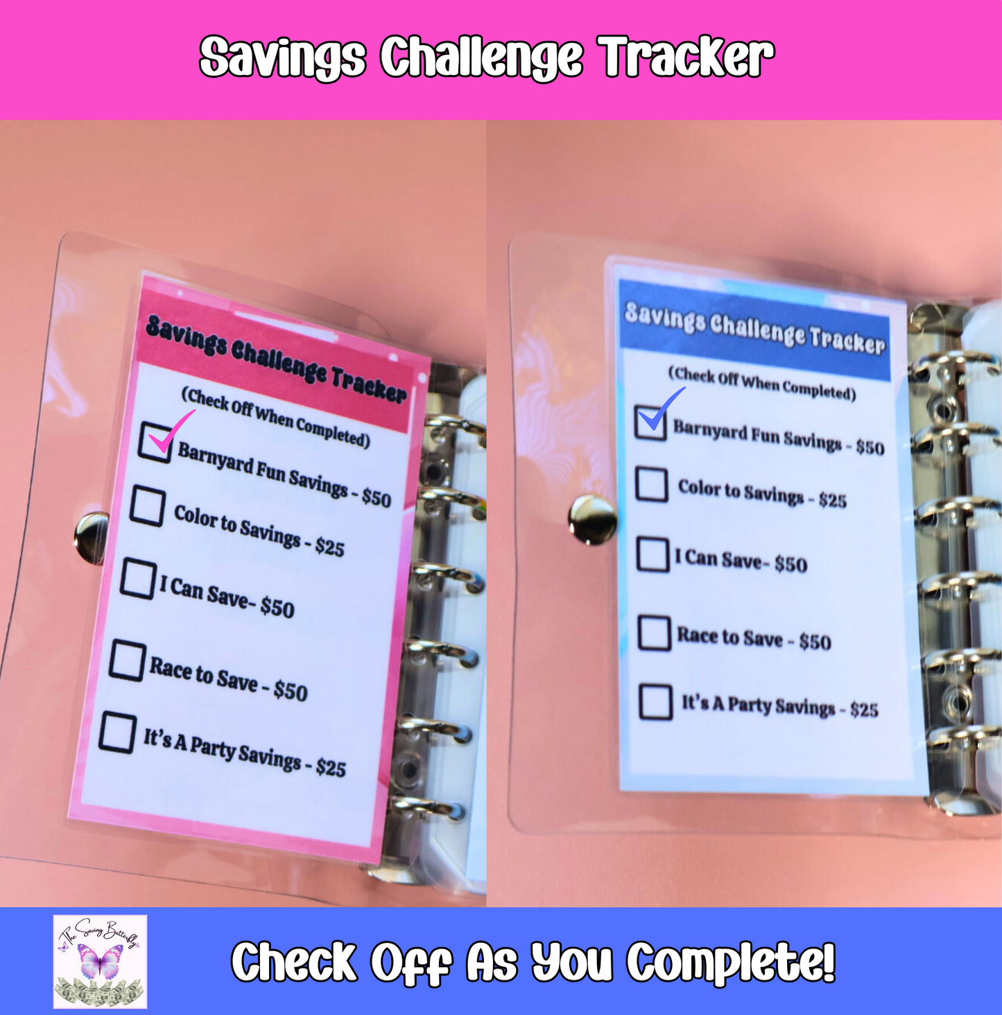 $200 Mini Kids Savings Challenge Binder Set