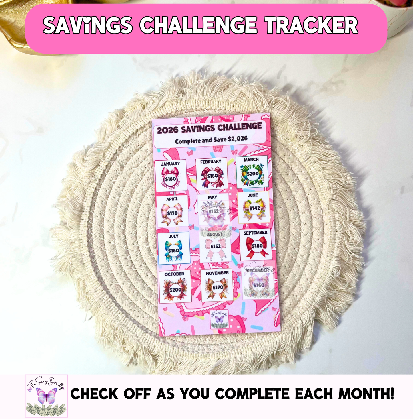 2026 Saving Butterfly Challenge Binder Set