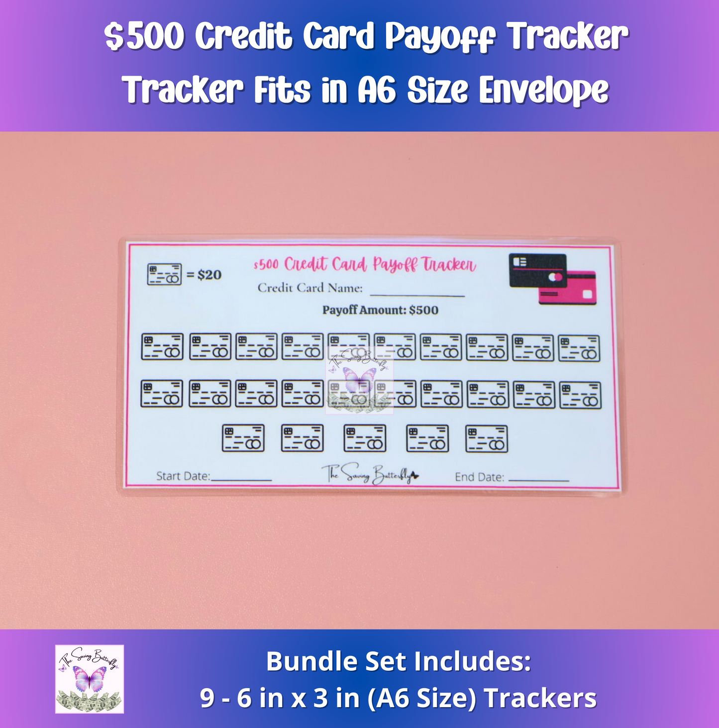 Debt Payoff Savings Tracker Bundle Set A6 Size