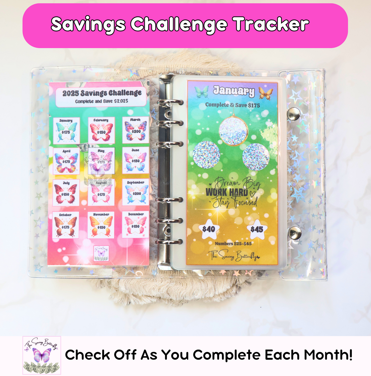 2025 Saving Butterfly Challenge Binder Set