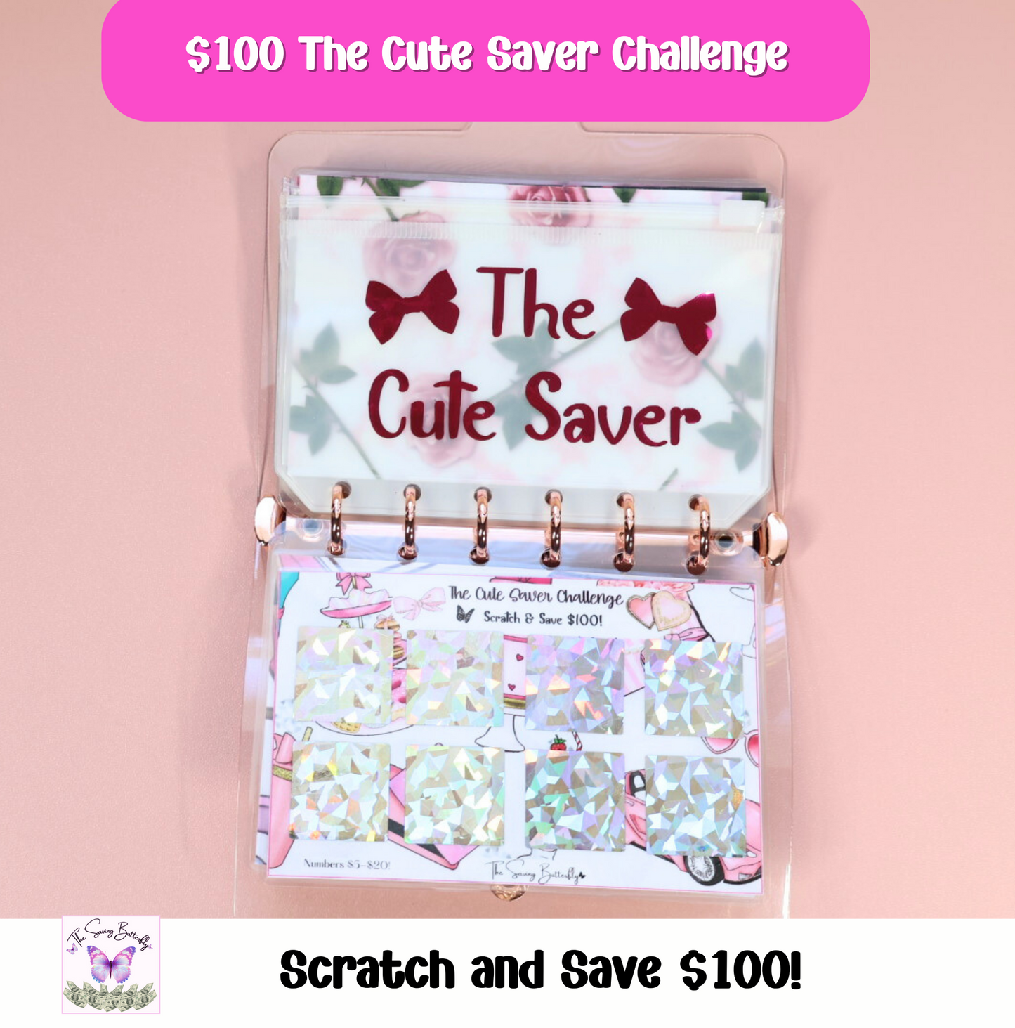 $500 Cute Saver - Mini Savings Challenge Binder Set