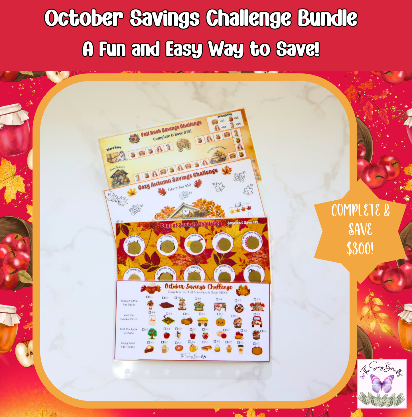 October Savings Challenge Bundle Set