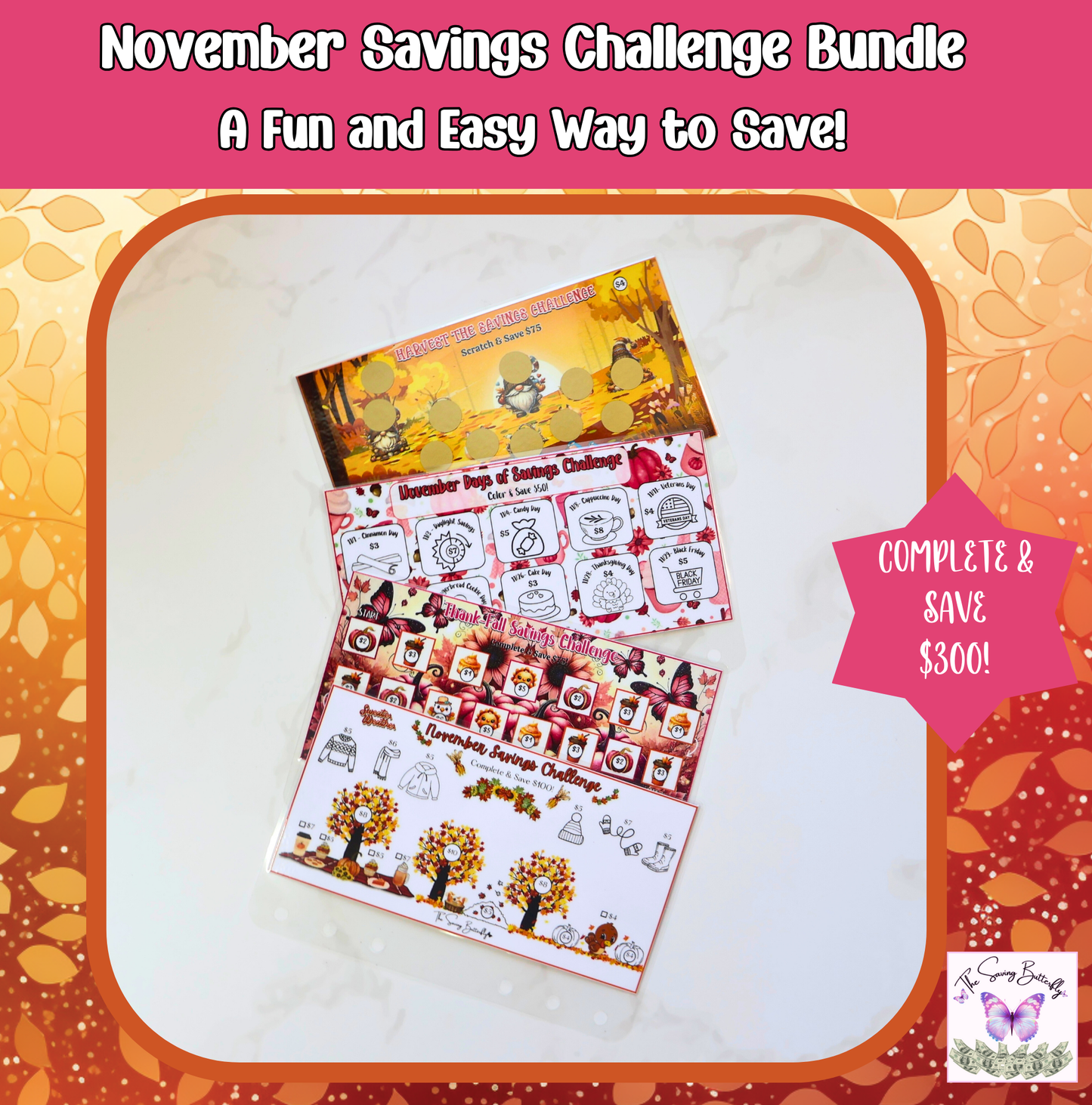 November Savings Challenge Bundle Set