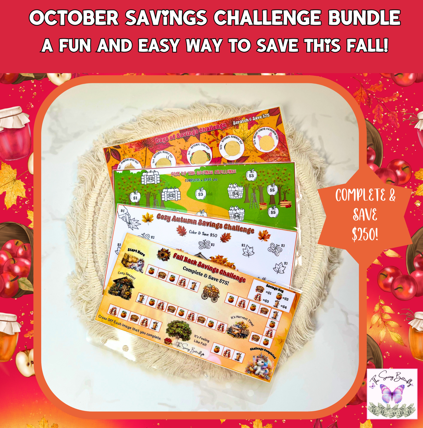 October Savings Challenge Bundle Set