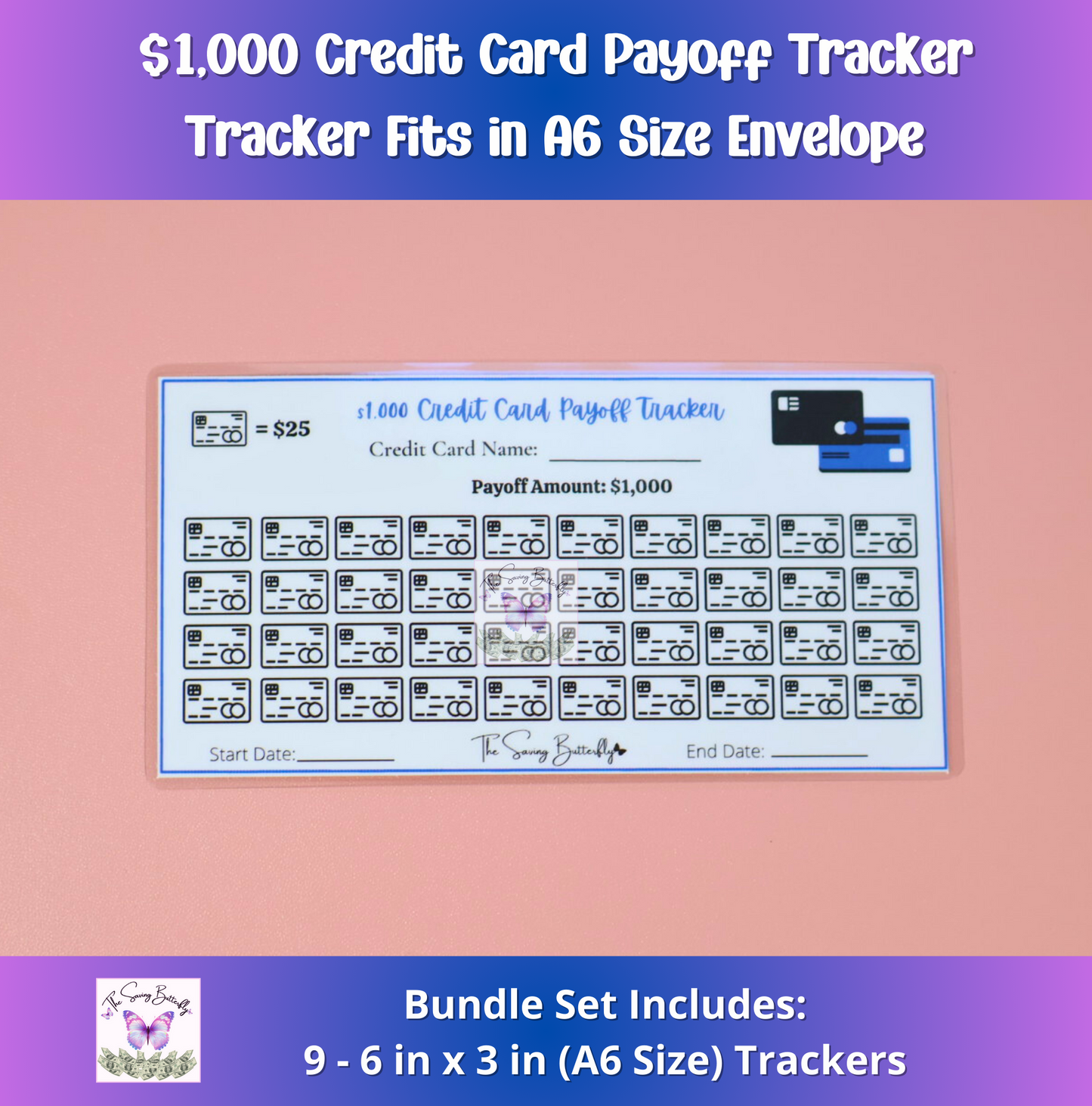 Debt Payoff Savings Tracker Bundle Set A6 Size