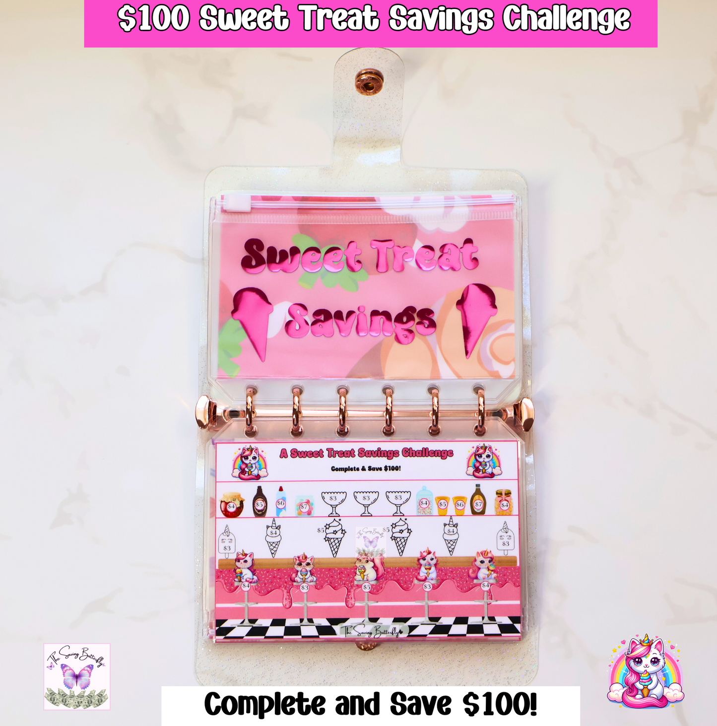 Mini Sweet Savings Challenge Binder Set