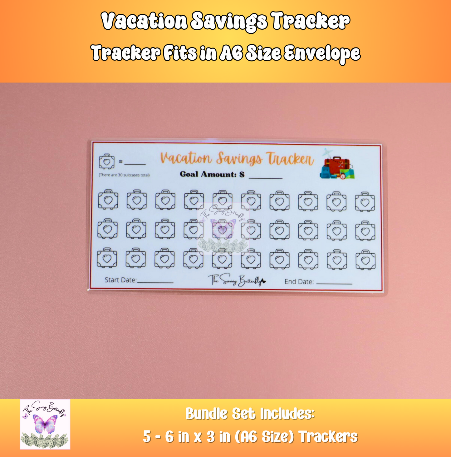 Vacation Savings Challenge Bundle Set A6 Size