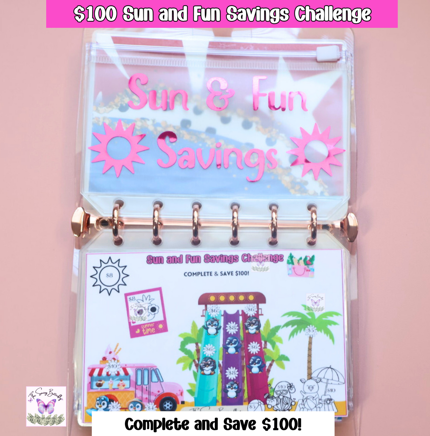 Mini Summer Savings Challenge Binder Set