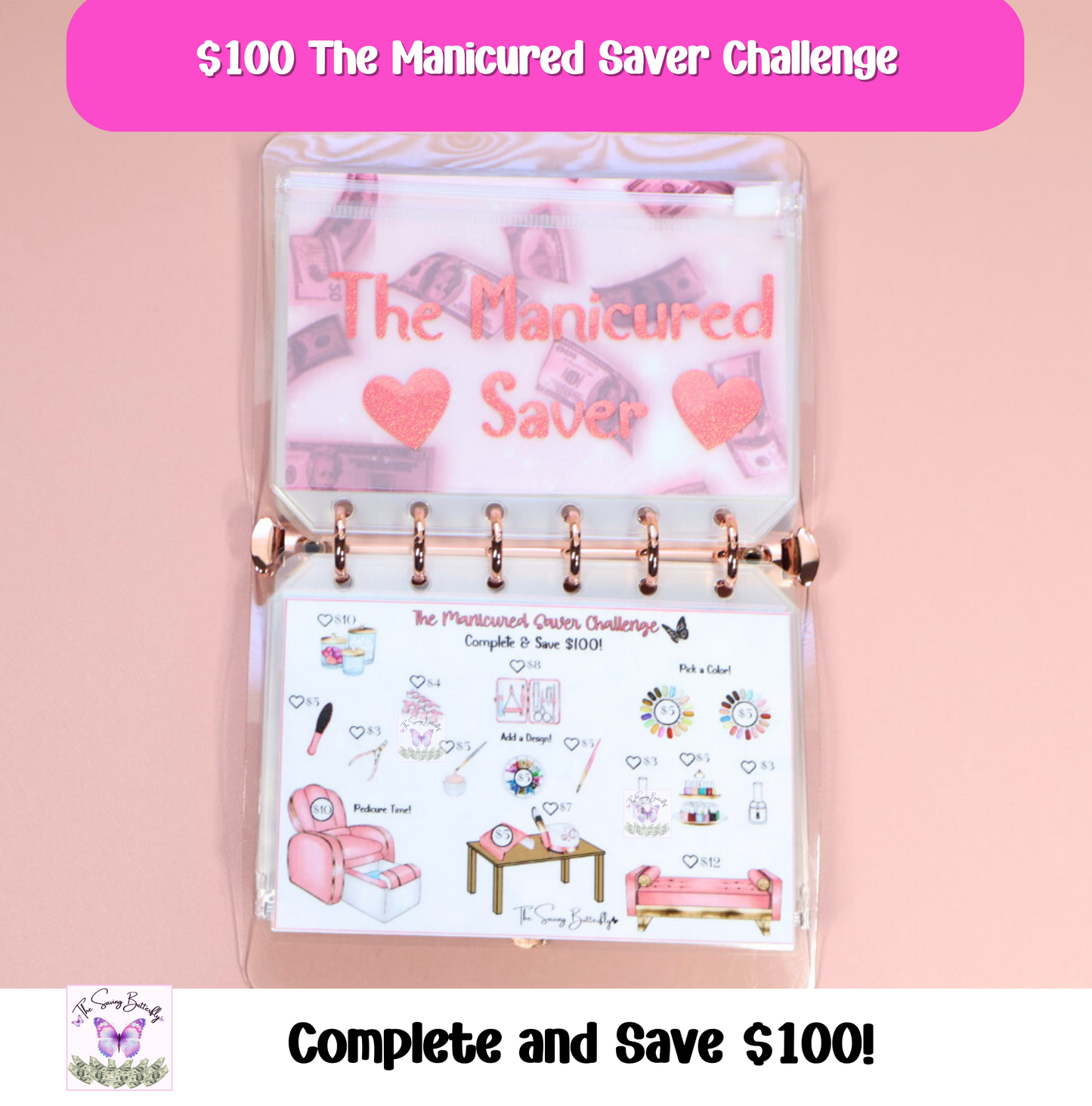 $500 Cute Saver - Mini Savings Challenge Binder Set