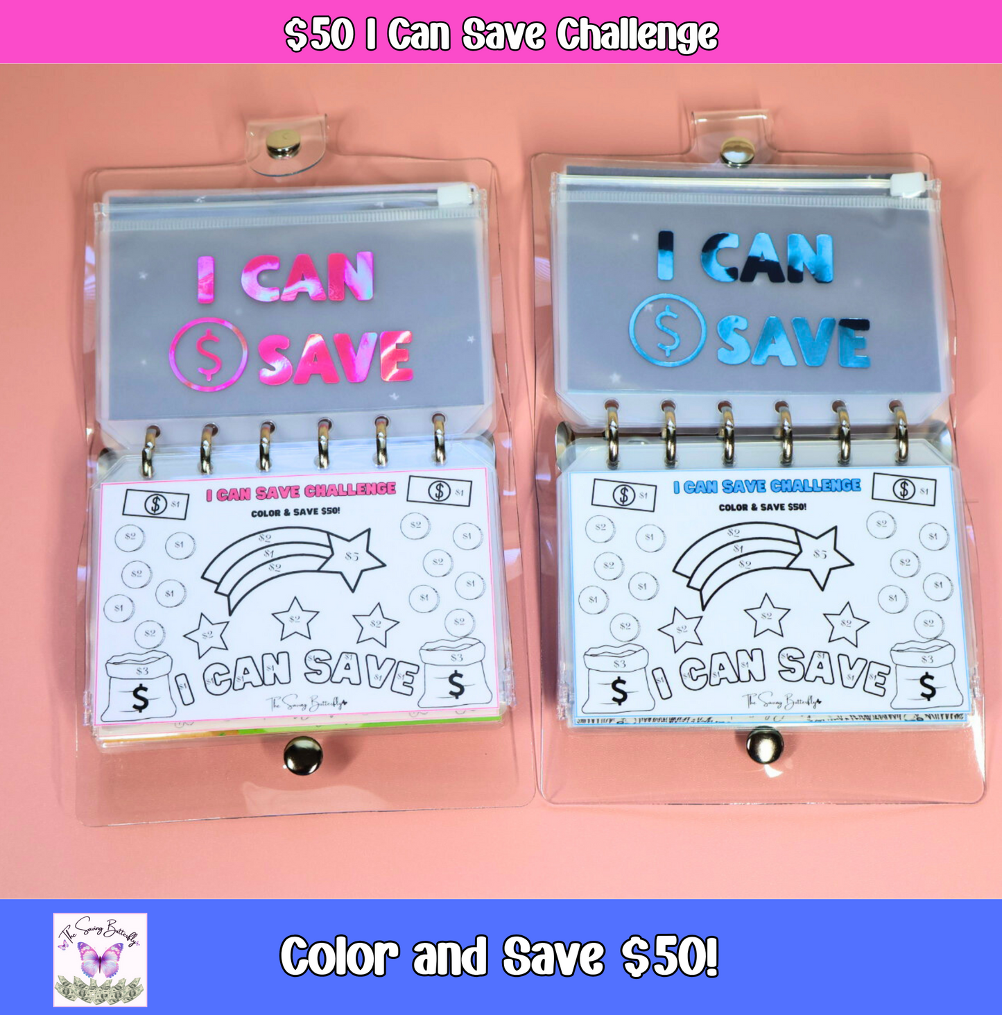 $200 Mini Kids Savings Challenge Binder Set