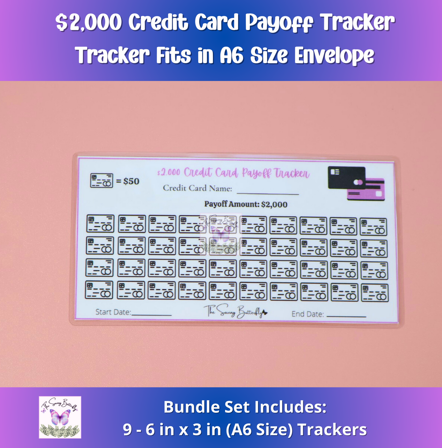 Debt Payoff Savings Tracker Bundle Set A6 Size