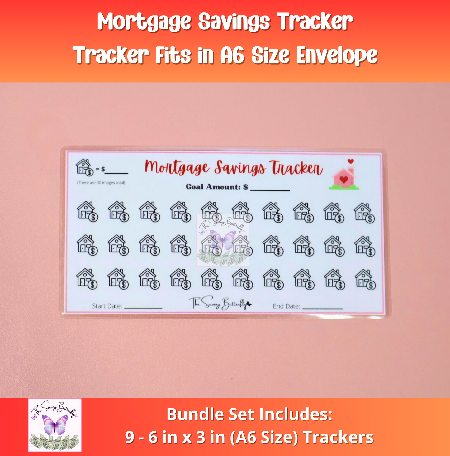 Household Savings Tracker Bundle Set A6 Size