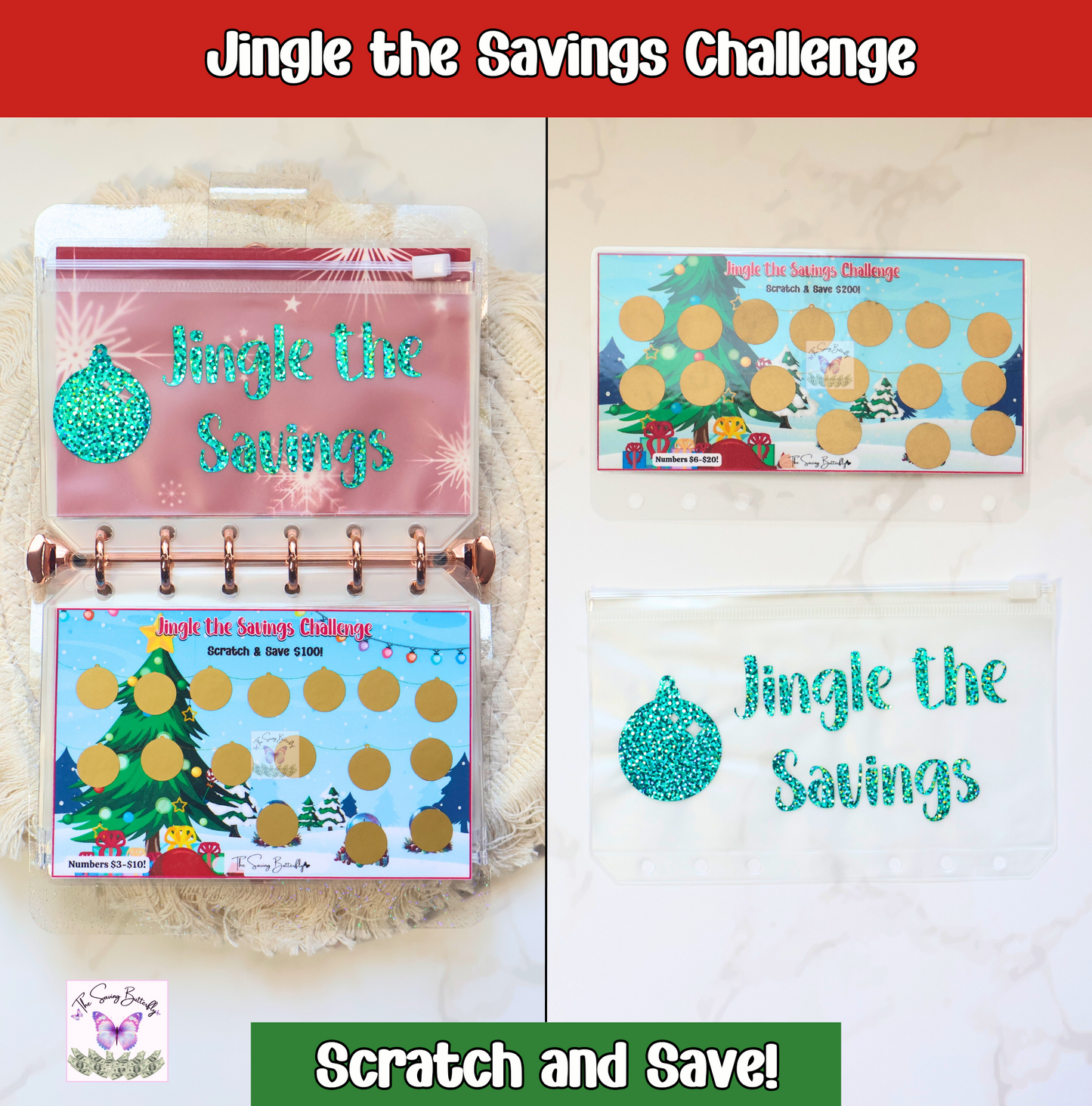 Christmas Savings Challenge Binder Set