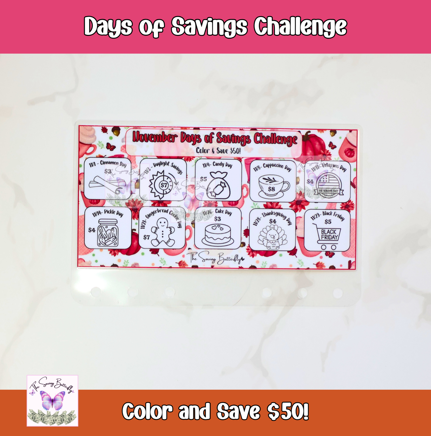 November Savings Challenge Bundle Set
